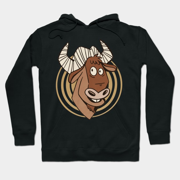 Gnu animal cartoon Hoodie by Picasso_design1995